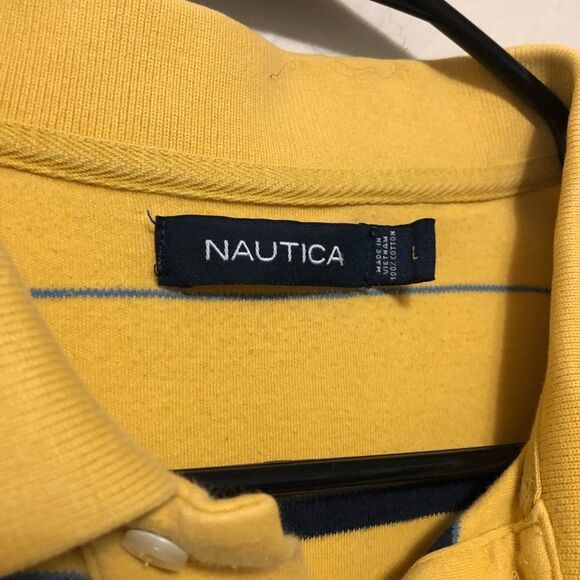 NAUTICA Yellow Stripe Polo - Picture 3 of 3